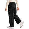 thumbnail image 4 of Haitryli Kids Boys Girls Joggers Athletic Trousers Tear Away Pants Adaptive Clothes Side Full Open Sweatpants Black 8, 4 of 7