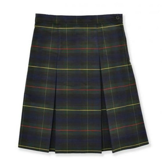 A  Girls Plaid 2 Kick Pleat Skirt
