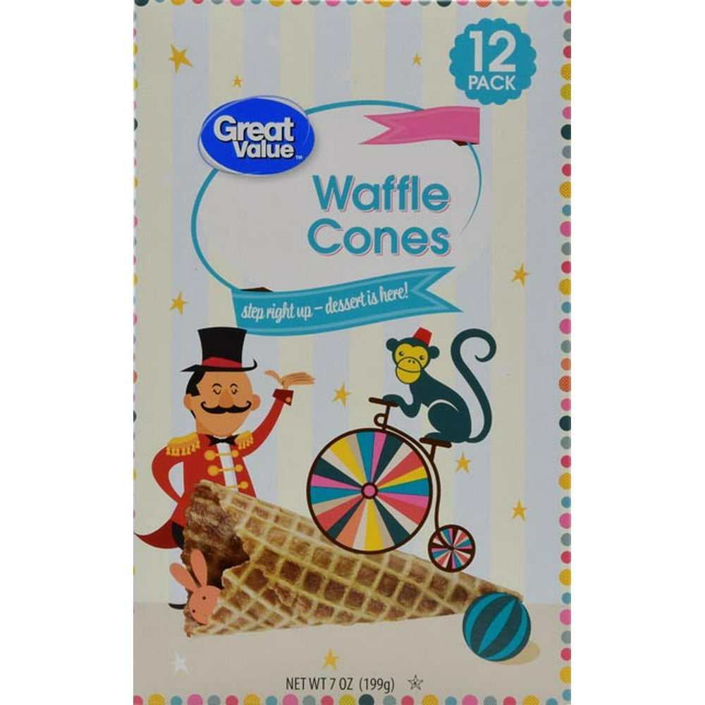 Great Value Waffles Cones, 12 Count, 7 oz