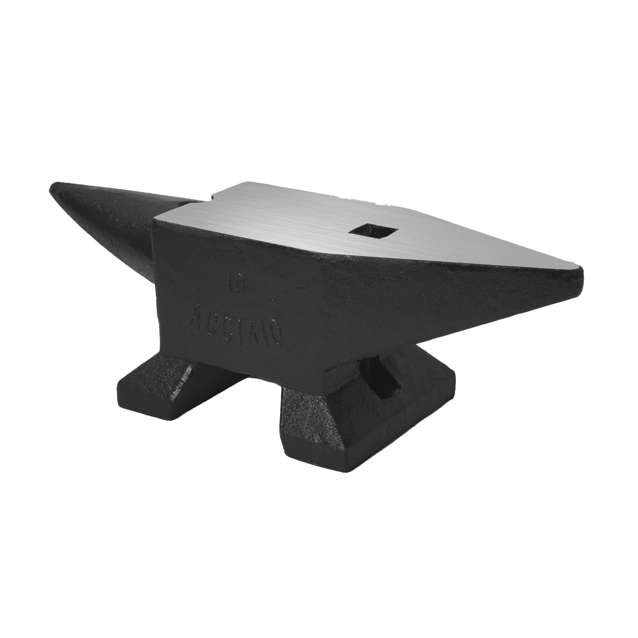 Noble House 22 lb Cast Steel Single Horn Anvil, 55 HRC Blacksmith Forging Tool with Hardy Hole