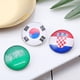 thumbnail image 3 of Botones redondos 32 equipos bandera nacional aficionados al fútbol broche Corea Hugo Pin de broche de la bandera, 3 of 9