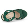 thumbnail image 4 of BLISSFUL STEP Sandales Compensées à Plateforme Espadrille à Lacets pour Femmes à Brides Croisées, 4 of 6