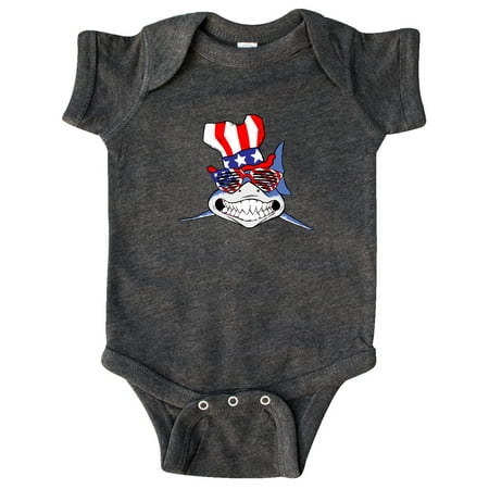 

Inktastic 4th of July Patriot Shark Gift Baby Boy or Baby Girl Bodysuit