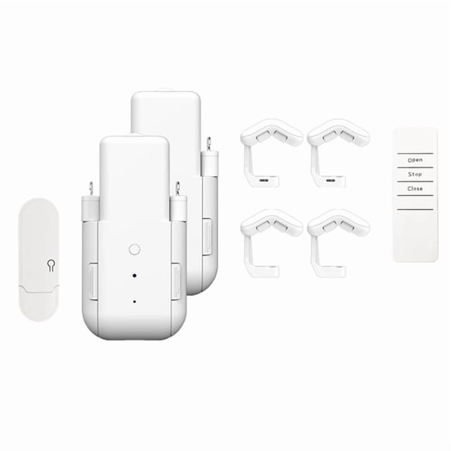 2 Motores de Cortina Automáticos Inteligentes con Wifi y Control por Voz, Sensores de Temperatura y Luz para Automatización del Hogar.