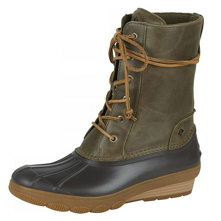 Sperry saltwater wedge store spray duckboot