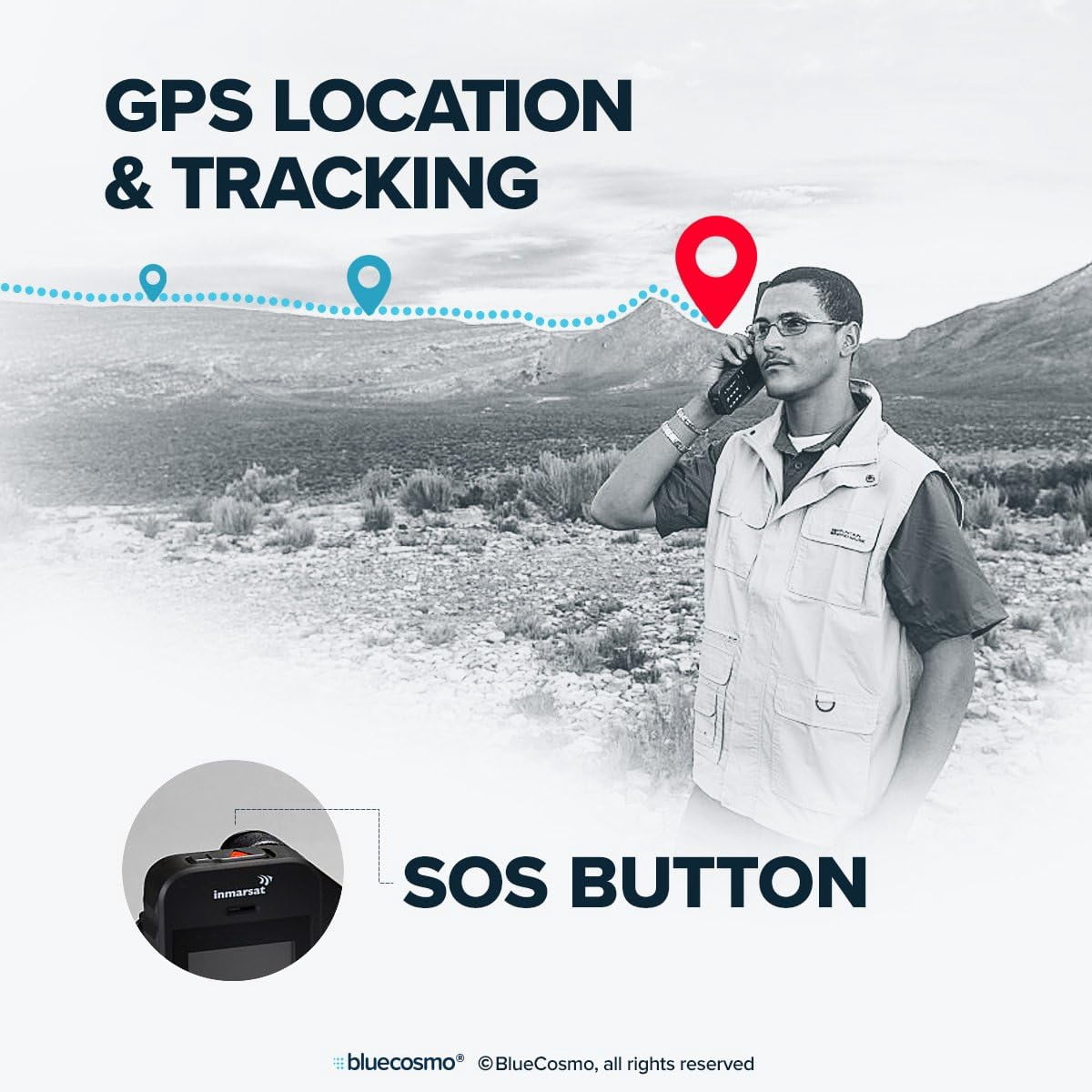 BlueCosmo Inmarsat IsatPhone 2 Satellite Phone Kit - 1: SIM Card Included (No Airtime)
