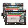 thumbnail image 2 of Dailycode 2 Pack Pencil Pouch for 3 Ring Binder Smooth Zipper Folders with Pockets Clear Window Pencil Case, Peacock with Moon, 2 of 6
