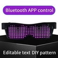 thumbnail image 4 of Fashional LED Glasses Bluetooth APP Connected LED Display Smart Glasses USB Rechargeable DIY Funky Eyeglasses for Party Club DJ Halloween Christmas(Text Graffiti Animation Music ), 4 of 5