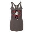 thumbnail image 2 of Wild Bobby Betty Boop Sugar and Spice Wink Betty Boop Tri-Blend Racerback Tank Top, Brown, Small, 2 of 5