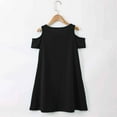 thumbnail image 5 of Kid Girl Dress Short Sleeve Tiered Swing A-Line Cotton Black Dresses For Girls Birthday Dress Girls Girls Fancy Dress, 5 of 5