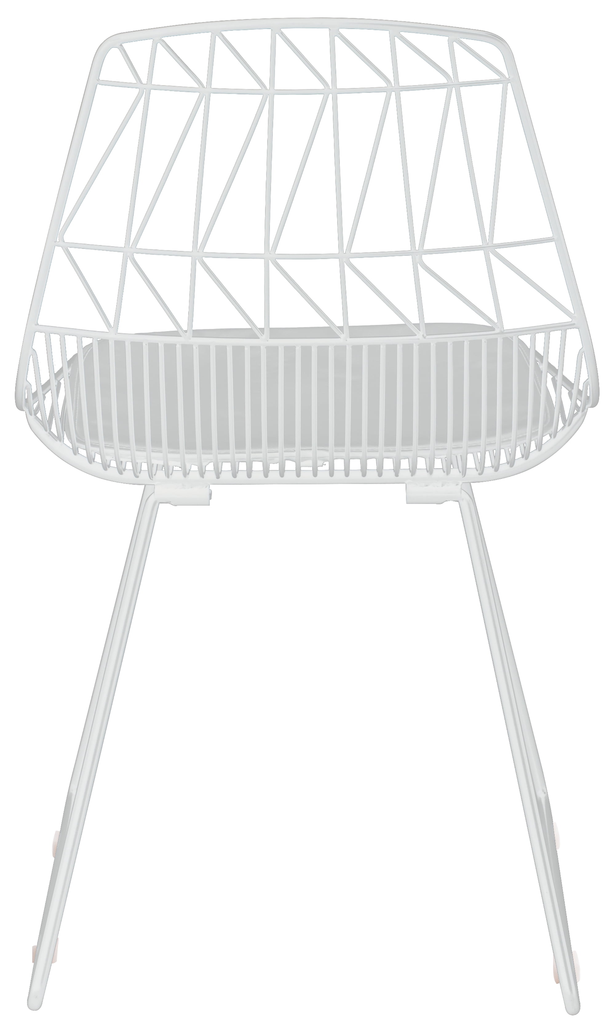 Adore Decor Vivi Metal Dining Side Chair in French White (Set of 2)