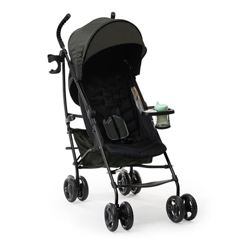 Summer by Ingenuity 3Dlite Convenience Stroller, Lightweight Travel Stroller, UPF 50+ Canopy, Cup Holder & Snack Tray, Green - Age 6 Months Up to 50 Lbs.