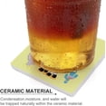 thumbnail image 3 of GZHJMY Christmas Mother Lama with Child Printed Square Ceramic Coaster for Drinks with Cork Base for Coffee Cups, Place Mats for Home Decor, 4 Pcs, 3 of 4