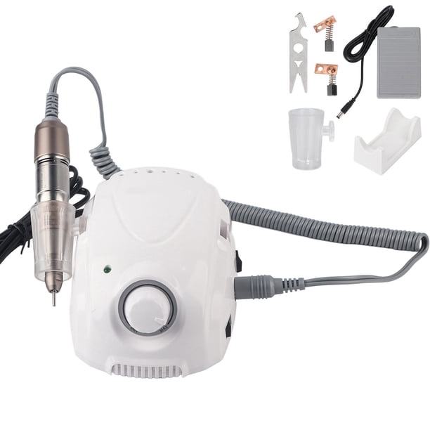 Taladro De Lima De Uñas Eléctrico Profesional Con Forma De Bolígrafo, Velocidad Ajustable De 35000 RPM Con Control De Pedal Para Salón De Manicura Y Pedicura En Casa