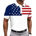thumbnail image 2 of COSFO Golf Polo T Shirts for Men Performance Independence Day Short Sleeve Graphic Tees Collared Slim Fit Pullover Moisture Wicking Patriotic Tops, 2 of 5