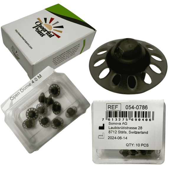 Phonak 4.0 Open hearing aid domes, Medium size (0.35 inch=9 mm), 10 domes in 1 pack, Hearing aid domes manufactured by Sonova (OEM)