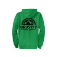 thumbnail image 2 of Gravity Outdoor Co. Zip-Up Hoodie - Clover Green - Black Logo - X-Large, 2 of 2