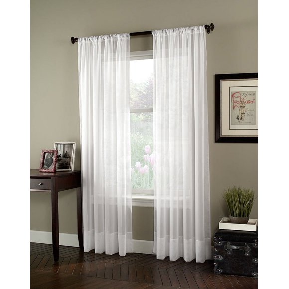 Panel de cortina Curtainworks Soho Voile Sheer, 150 x 300 cm, color blanco
