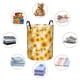 thumbnail image 4 of Balery White Marble Pattern Sunflower Cesta de ropa redonda con asas, impermeable, independiente, para ropa, juguetes, dormitorio y familia-Medium, 4 of 6