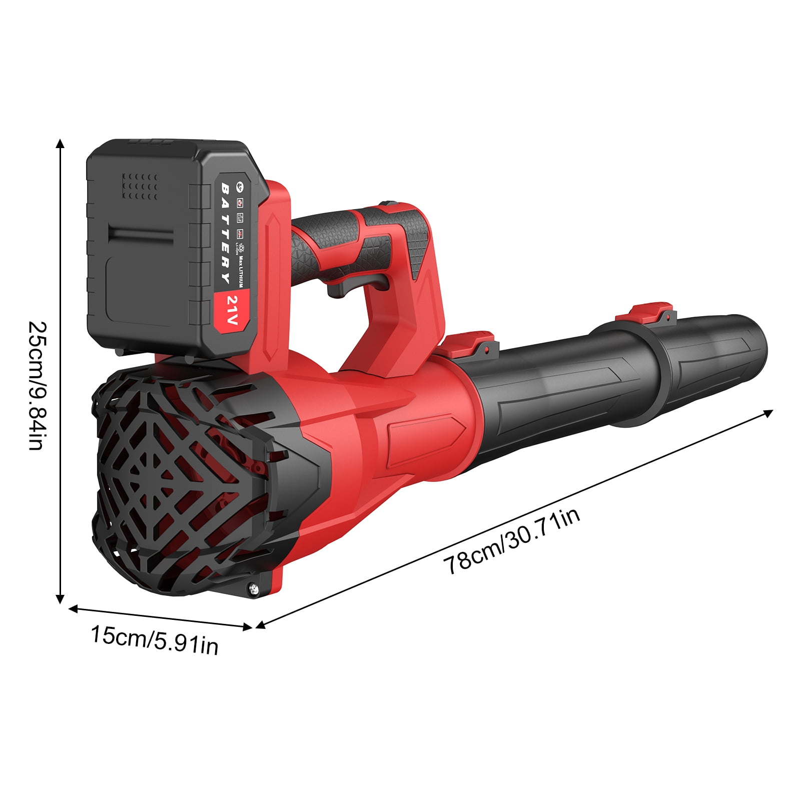 Lorelo Cordless Leaf Blower with 2 X 3.0Ah Batteries & Charger, 150MPH 600CFM 6 Speed Modes 21V Electric Leaf Blower, Handheld Leaves Dust Snow Cleaner Tool for Patio Cleaning, Lawn Care, Yard