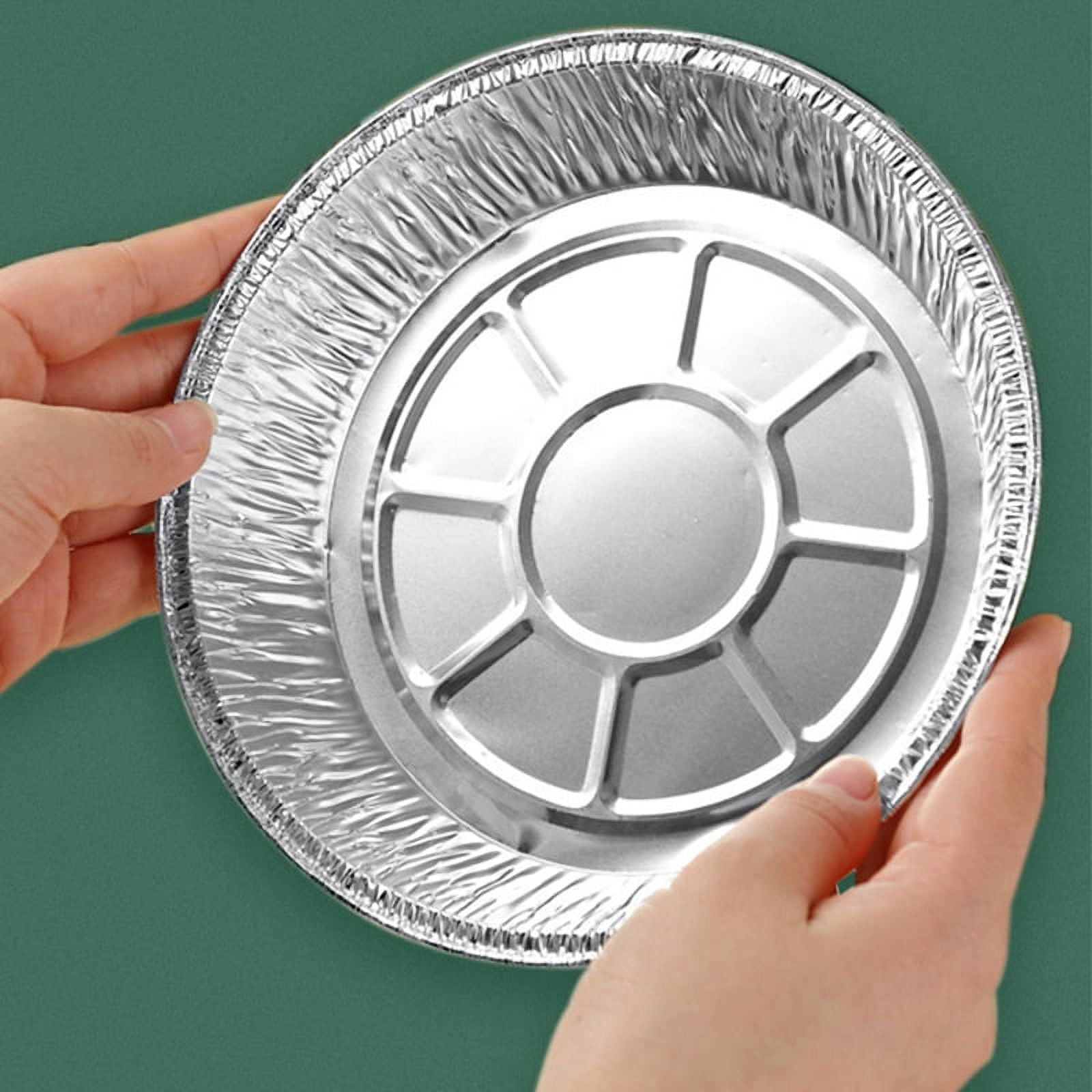 Aluminum Foil Plate Round Disposable Recyclable Containers with
