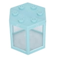 thumbnail image 2 of Pequeño tanque de peces con forma hexagonal, decoración de acuario de peces de plástico de escritorio para oficina/hogar, azul, 2 of 12