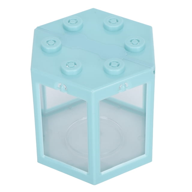 Pecera de escritorio Bling Bling pecera hexagonal pequeña de plástico