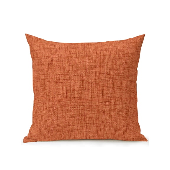 Outdoor Pillows Waterproof, Burnt Orange Bedding Throw Pillows with Insert for Couch Sofa Bed, Rustic Farmhouse Solid Color Fall 16x16 Inch Pillowcases Decorative Camping Patio Pillow Set of 1
