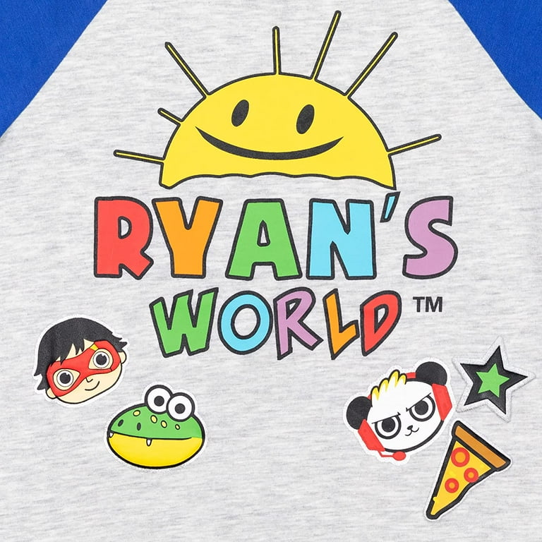 RYAN S WORLD Little Boys Short Sleeve Graphic T Shirt Gray Blue 6 Walmart