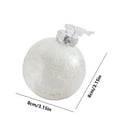 thumbnail image 4 of Boovnll Clear Christmas Ball Ornaments, 3.1" Shatterproof Glitter Plastic Hanging Pendants Christmas Balls for Holiday Xmas Tree, Wedding, Party Decor Gifts, Christmas Tree Decorations, 4 of 4