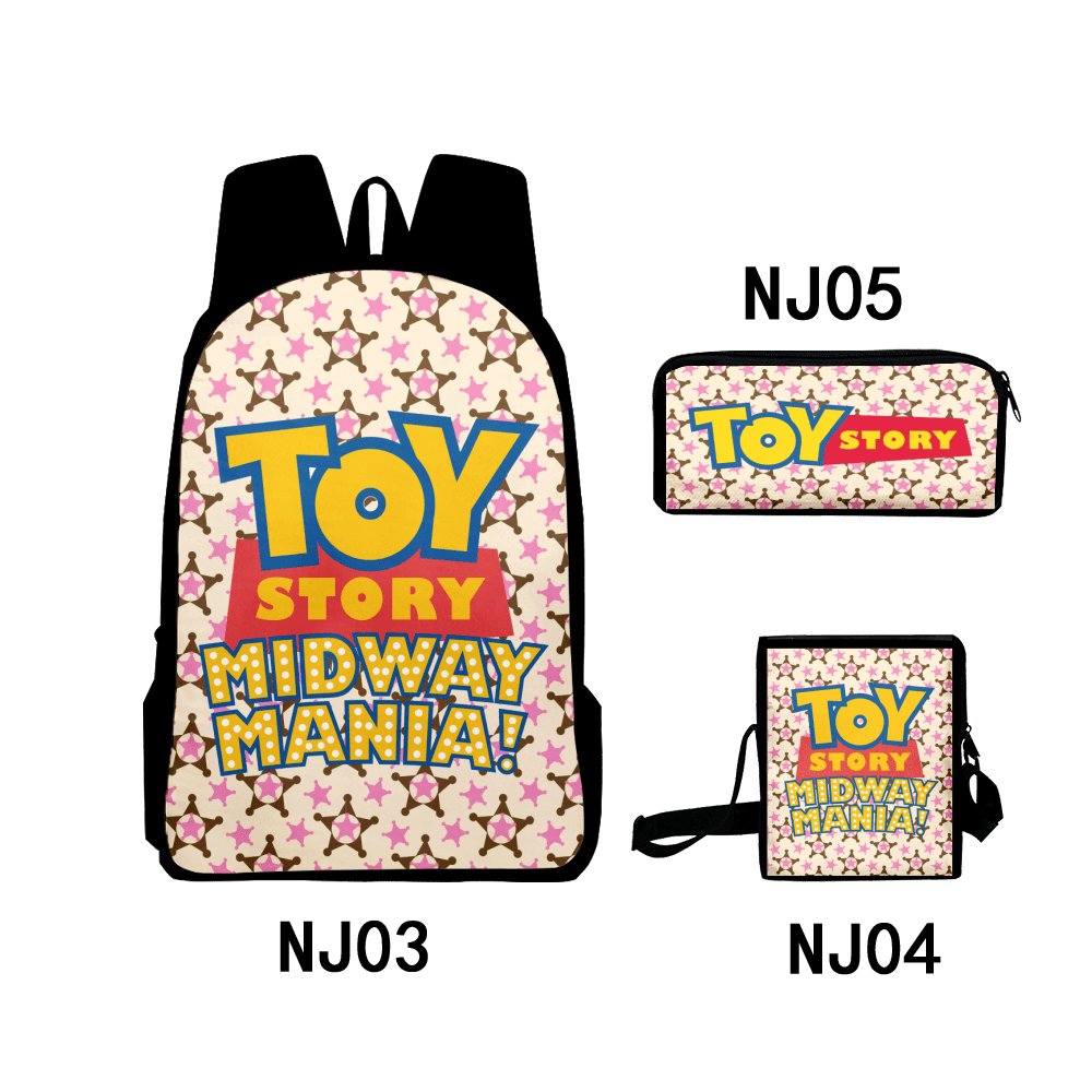 Toy Story Book Bag Popular Soft Cartoons Travel Bag with Pencil Case