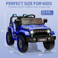 thumbnail image 3 of 12V Kids Ride-On Truck with Remote Control, LED Lights, Music & Bluetooth, 2 Driving Modes, Shock Absorbers, for Ages 2-5, 3 of 6