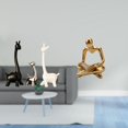 thumbnail image 2 of Estatua de jirafa, figura de ciervo de cerámica, adorno de pensador abstracto, escultura de resina humana, decoración artística minimalista moderna, a, 2 of 8