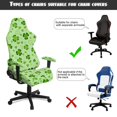 thumbnail image 6 of SCRAWLGOD St. Patrick's Day Shamrock Heart Print Light Green Print Gaming Chair Cover with Armrest Cover, Soft Computer Chair Seat Cover Backrest Slipcovers Rotating Desk Chair Seat Protectors, 6 of 7