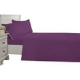 thumbnail image 4 of DNG Creations 4 Piece Pom Pom Sheet Set 100% Egyptian Cotton, White Pom-Pom Fringe Solid Pattern 18 Inch Deep Pocket ( Solid Plum - Twin ), 4 of 7
