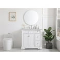 thumbnail image 6 of Elegant Decor Clarence 36" Solid Wood and Metal Single Bathroom Vanity in White, 6 of 8