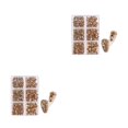 thumbnail image 1 of Minnieouse Nail Crystal Nails 6 Cajas Fondo plano Vidrio Transparente Color mezclado Flatback Nail Art Crafts DIY Bolsas de piedra Zapatos Type3 NO3, 1 of 6