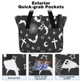 thumbnail image 2 of Tote Bag for Women - Black Halloween Bat Spider Pattern Shoulder Bag - Large Utility Work Duffle Bag with Zipper Handbag for Travel, Work, Sprots, 2 of 5