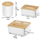 thumbnail image 3 of Caja de pañuelos de madera maciza, multifuncional, para coche, servilleta de baño, caja de pañuelos de madera de estilo plástico, 3 of 4