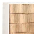 thumbnail image 2 of Chest with 5 Corrugated Panel Drawers and Metal Base, White- Saltoro Sherpi, 2 of 6