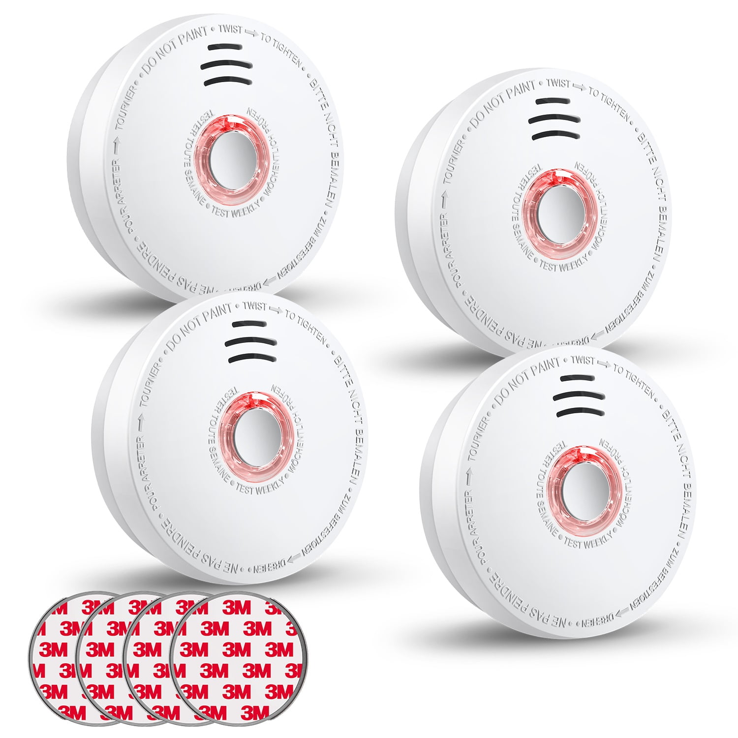 SITERWELL2 Pack Smoke Detector and Battery Operated Smoke and Fire Alarm 