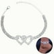 thumbnail image 2 of Diamantes de imitación de la cadena del pie de las mujeres: joyería decorativa del pie de la pulsera del tobillo del corazón brillante, 2 of 5