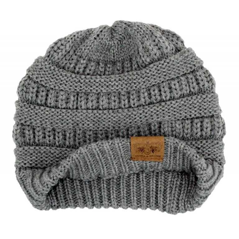 Unisex Light Grey Beig Beanie Skull Cap with Drawstring Warm Winter Hats Outdoor Unisex Light Grey Beig Beanie Skull Cap with Drawstring Warm  main image 4