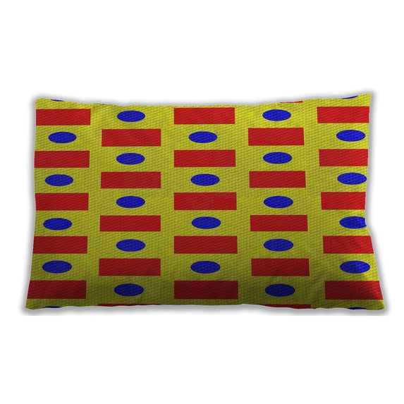 Ahgly Company Outdoor Rectangular Patterned Lumbar Throw Pillow, 13 inch by 19 inch