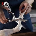 thumbnail image 4 of MITSUMOTO SAKARI Japanese Kitchen Scissors All Purpose, 8.5 inch All Steel Heavy Duty Kitchen Shears, Professional Removable Poultry Shears for Cutting Chicken, Fish and Bones, 4 of 9