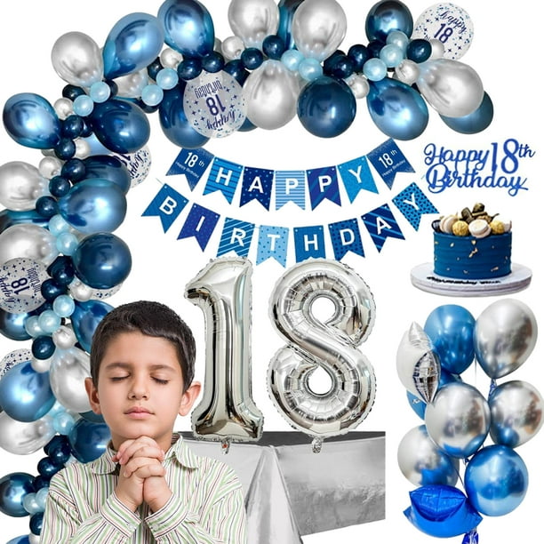 Advancent Kit de decoración de feliz cumpleaños, transforma el lugar de la fiesta con facilidad, juego de decoraciones para el 18.º Kits de decoración para fiestas