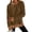 Brown, variant on Long Sleeve Shirts For Women Crew Neck Leopard Print Layered Scalloped Sweatshirt Trendy Cheetah Scalloped Wavy Hem Print Fake Two-Piece Tops