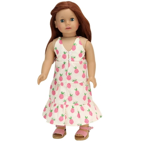 UPC: 0888798014337 | Sophia s Pineapple Print Maxi Dress for 18 Dolls Ivory