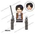 thumbnail image 1 of WM blocks WM6148 Attack on Titan anime dibujos animados ladrillos mini figuras de juguete de acción bloques de construcción Erem Jaeger Armin Levi Mikasa muñeca Dengxun unisex, 1 of 2
