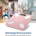 thumbnail image 5 of Weight Scale,Precision Digital Body Bathroom Scale with Step-On Technology, 6mm Tempered Glass Easy Read Backlit LCD Display, Body Tape Measure Included, 400 Pounds, Rose Gold, 5 of 7